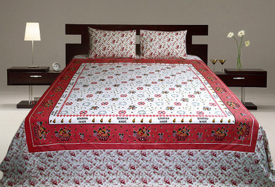 57% OFF on Sriam Cotton Floral King Bedsheet