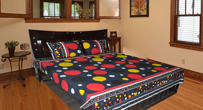 50% OFF on Fabbig Cotton Geometric Single Bedsheet
