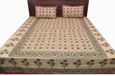 62% OFF on Bazarvilla Cotton Floral Double Bedsheet