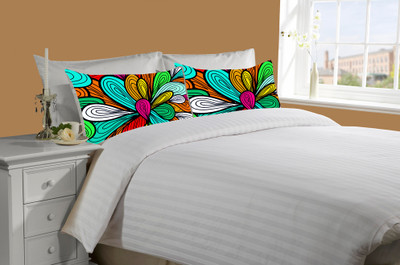 56% OFF on meSleep Cotton Striped Double King Bedsheet