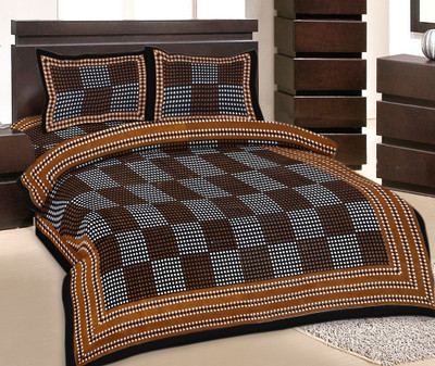 50% OFF on Rangasthali Cotton Printed Double Bedsheet 1 Bedsheets X 2 Pillow cover, Multicolor