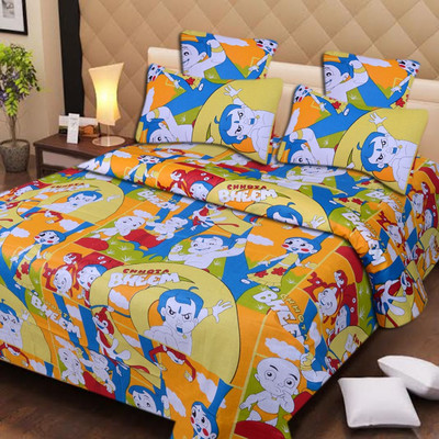 59% OFF on Iws Cotton Printed Double Bedsheet 1 Bedsheet, 2 Pillow Cover, Multicolor