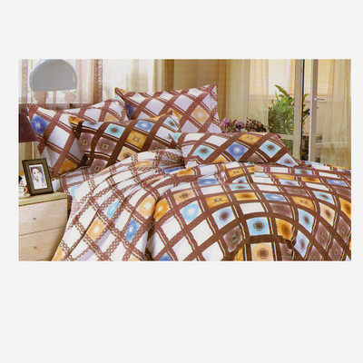 53% OFF on Vikon's Polycotton Checkered Double Bedsheet