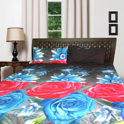70% OFF on Finc Polycotton Graphic Double Bedsheet