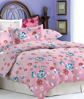 Bombay Dyeing Cotton Printed Double Bedsheet 1 Bedsheet, 2 Pillow Covers, Pink Bombay Dyeing Cotton Printed Double Bedsheet 1 Bedsheet, 2 Pillow Covers, Pink