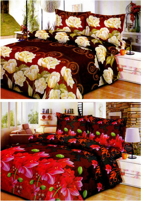 34% OFF on Aarco Polycotton Floral Double Bedsheet