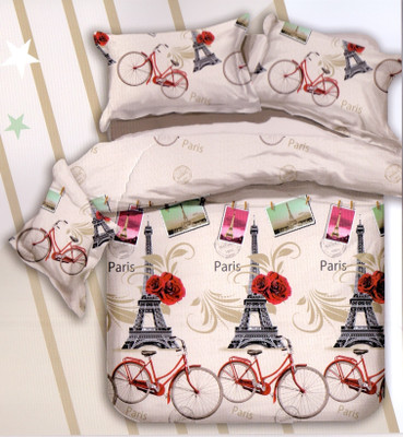 28% OFF on Ross Luxury Living Polyester Printed Double Bedsheet