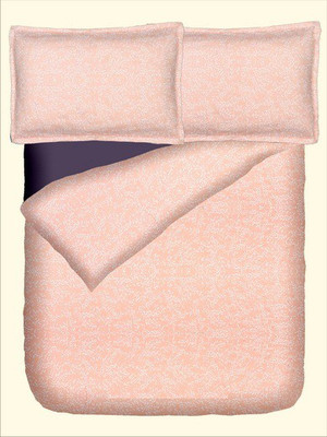 47% OFF on RR TEXTILE HOUSE Cotton, Satin Printed King Bedsheet 1Bedsheet, 2PillowCover, Cream