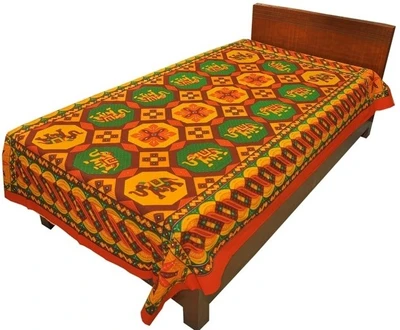 28% OFF on Shopping Rajasthan Cotton Paisley Single Bedsheet