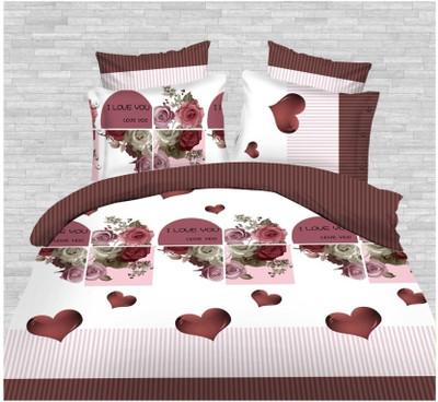 68% OFF on Fabloom Polycotton Graphic King Bedsheet