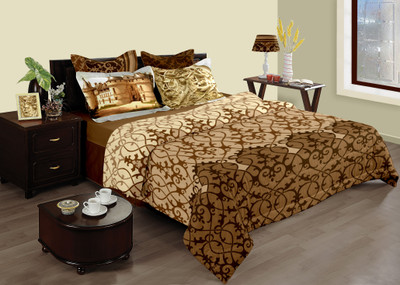 25% OFF on Raymond Cotton Printed Double Bedsheet