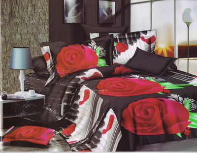 49% OFF on Skap Polycotton Floral Double King Bedsheet