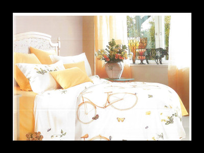 17% OFF on Ross Luxury Living Cotton Printed King Bedsheet