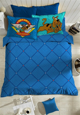 Portico New York Cotton Printed King Bedsheet 1 Bed Sheet, 2 Pillow Covers, Blue