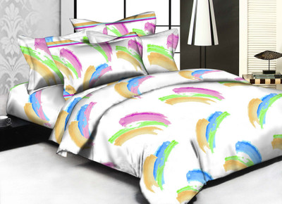 11% OFF on Weaves Cotton Abstract Double Bedsheet