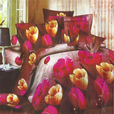 62% OFF on Stand Max Polycotton Floral Double Bedsheet 1 bedsheet, 2 Pillow Covers, multicolor