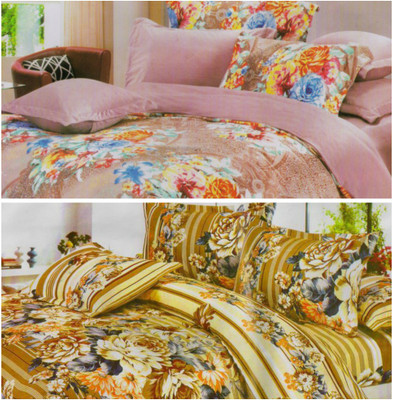 59% OFF on Enogme Polyester Floral Double Bedsheet