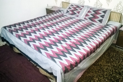 36% OFF on Barkat Cotton Abstract Double Bedsheet