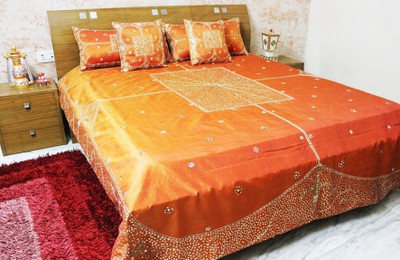69% OFF on Dekor World Polyester Batik King Bedsheet