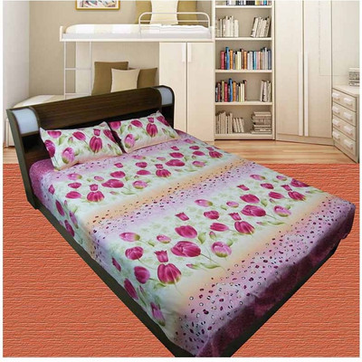 20% OFF on Thefancymart Polycotton Printed Double Bedsheet 1 Double Bed Sheet With 2 Pillow Cover, Multicolour 20% OFF on Thefancymart Polycotton Printed Double Bedsheet 1 Double Bed Sheet With 2 Pillow Cover, Multicolour