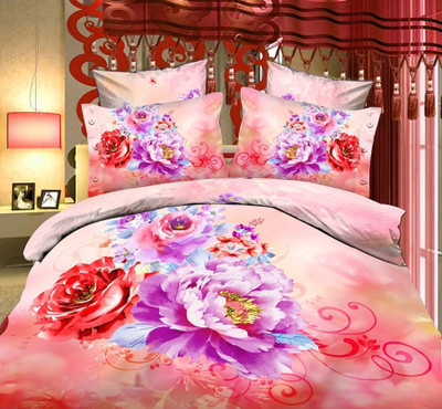 54% OFF on By Vikon's Polycotton Floral Double Bedsheet