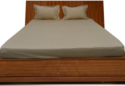 10% OFF on LNT Cotton Striped Double Bedsheet