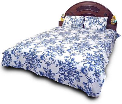 63% OFF on Little India Cotton Self Design Double Bedsheet