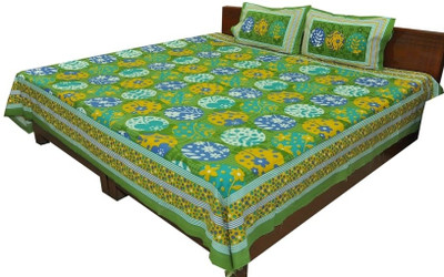 68% OFF on Shop Rajasthan Cotton Polka Double Bedsheet