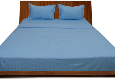 5% OFF on LNT Cotton Striped Large Bedsheet