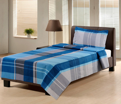50% OFF on Hemlines Cotton Checkered Single Bedsheet