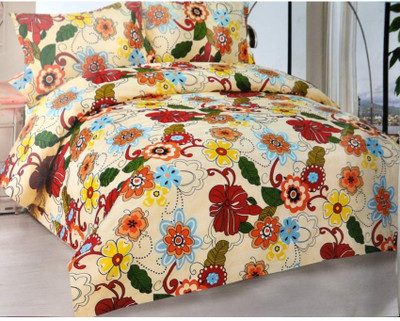 30% OFF on PHM Cotton Floral Double Bedsheet