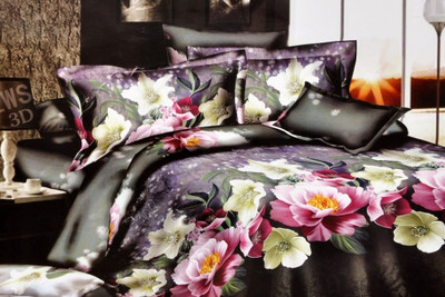 52% OFF on Valtellina Polyester Floral Double King Bedsheet