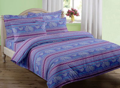 Swaas Cotton Printed Double King Bedsheet