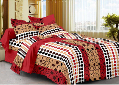 25% OFF on Cenizas Cotton Geometric Double Bedsheet 1 Bedsheet, 2 Pillow Covers, Red 25% OFF on Cenizas Cotton Geometric Double Bedsheet 1 Bedsheet, 2 Pillow Covers, Red
