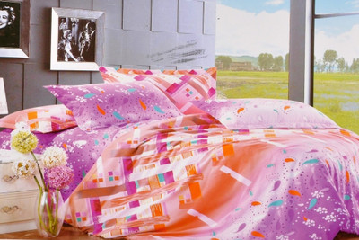 74% OFF on Valtellina Polyester Geometric Double Bedsheet