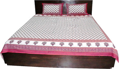 56% OFF on RajLaxmi Cotton Checkered Double Bedsheet
