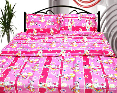 41% OFF on Cosmosgalaxy Cotton Abstract Double Bedsheet