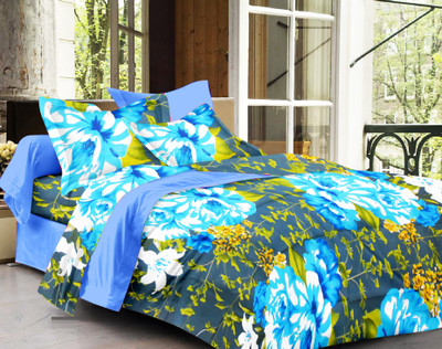 65% OFF on Ahmedabad Cotton Cotton Floral Double Bedsheet 1 double bedsheet & 2 pillow covers, Blue 65% OFF on Ahmedabad Cotton Cotton Floral Double Bedsheet 1 double bedsheet & 2 pillow covers, Blue