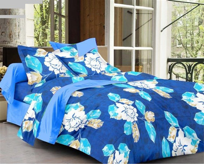 50% OFF on Aalidhra Techtex Cotton Floral Double Bedsheet