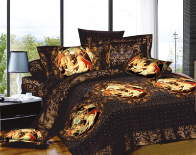 14% OFF on Zyne Polyester Abstract Double Bedsheet