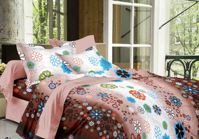 53% OFF on DreamFly Cotton Floral Double Bedsheet