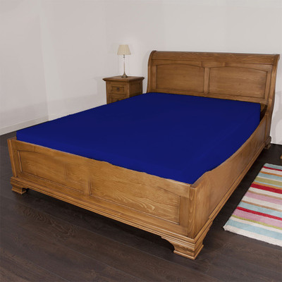 27% OFF on Misr Cotton Solid Single Fitted Bedsheet