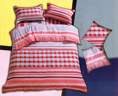 73% OFF on Trendy Home Polycotton Checkered Double Bedsheet 1 Bedsheet, 2Pillow covers, Multicolor