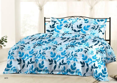 23% OFF on Bombay Dyeing Cotton Double Bedsheet Bed Sheet, Blue
