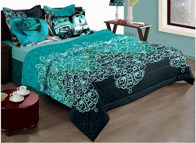 50% OFF on Raymond Cotton Printed Double Bedsheet