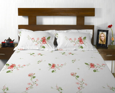 Rosebys London Cotton Floral Double Bedsheet
