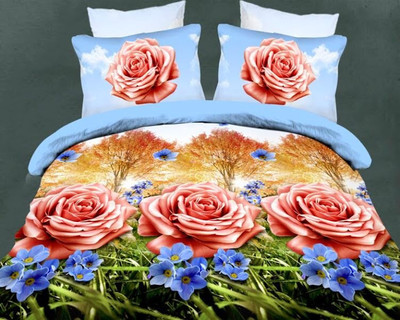 60% OFF on Silver Thread Polycotton Printed Double Bedsheet