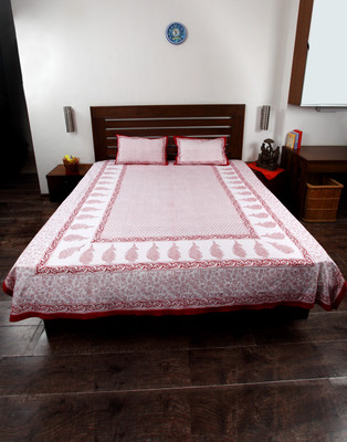 51% OFF on Jodhaa Cotton Floral Double Bedsheet