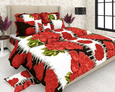 50% OFF on Divine Closet Cotton Floral Double Bedsheet