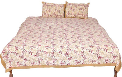 55% OFF on Chhipaprints Cotton Floral Double King Bedsheet